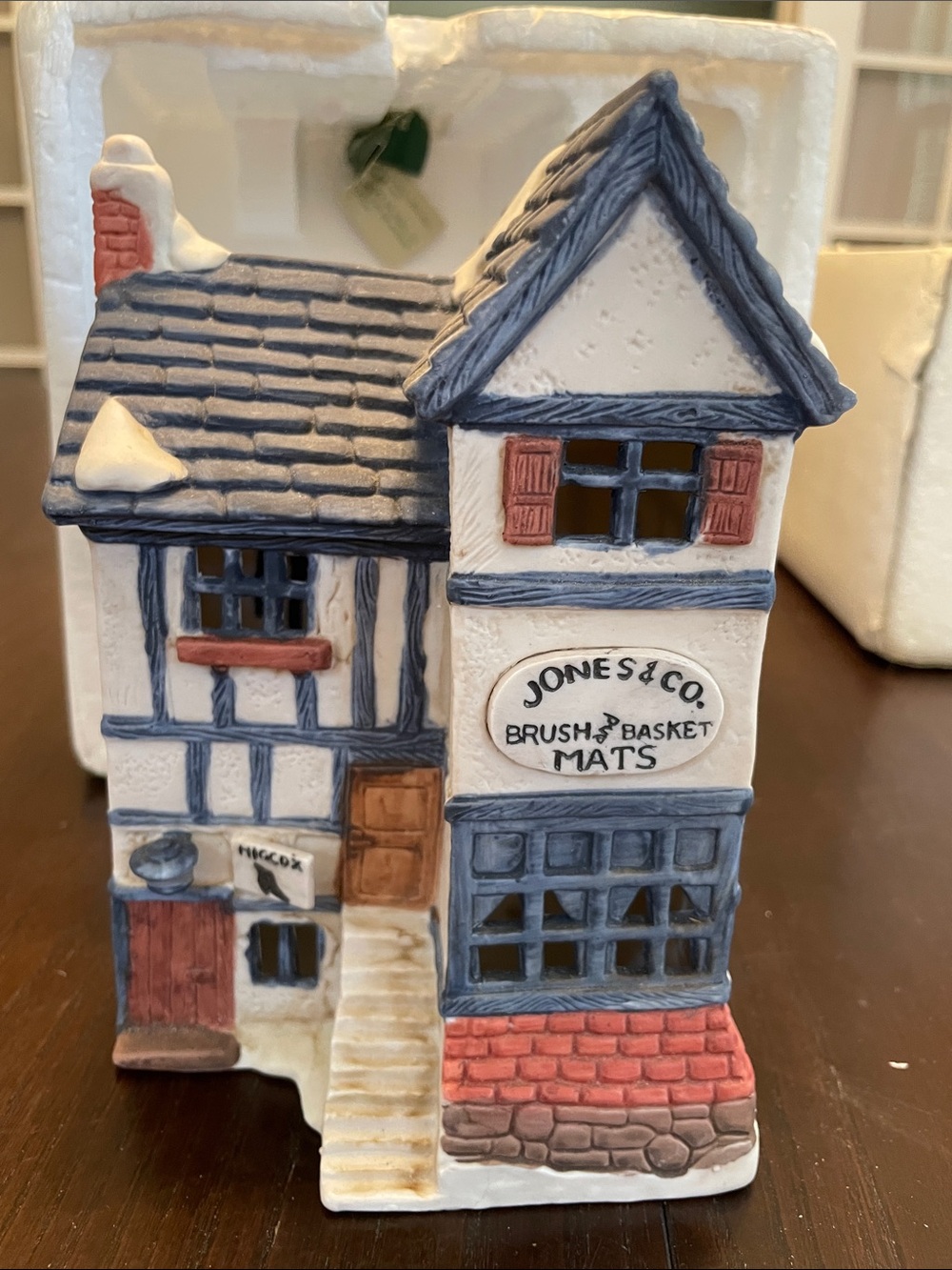 Department 56 Handpainted Dickens Village Jones and Co Brush and Basket Shop